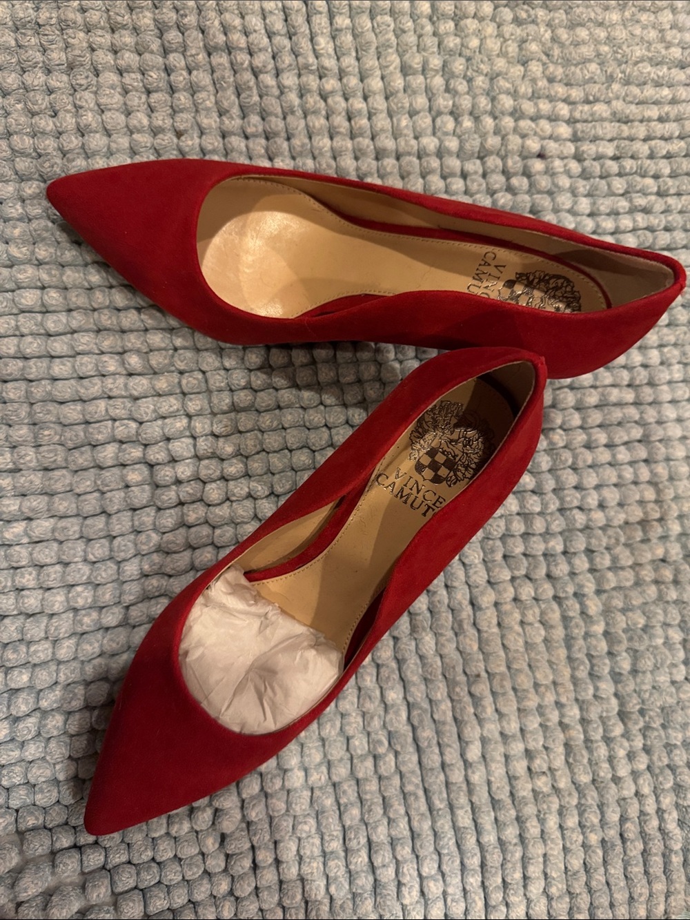 Vince Camuto Crimson Suede Pointed-Toe Pumps